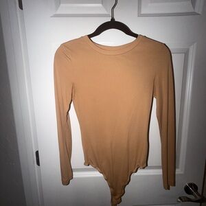 Elodie Camel Long Sleeve Bodysuit